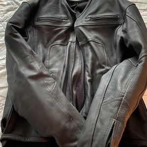 Motorcycle riding leathers jacket and pants